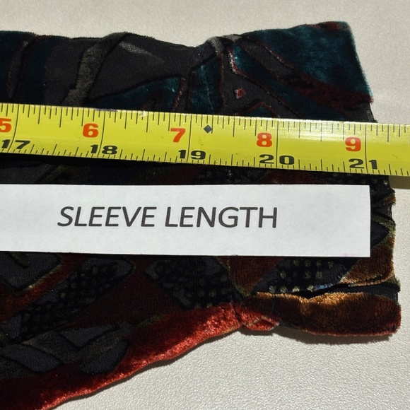 Chico's Velvet Burnout Button Down Whimsigoth Fairy Shirt Sz 0 = M Long Sleeve - Picture 11 of 13